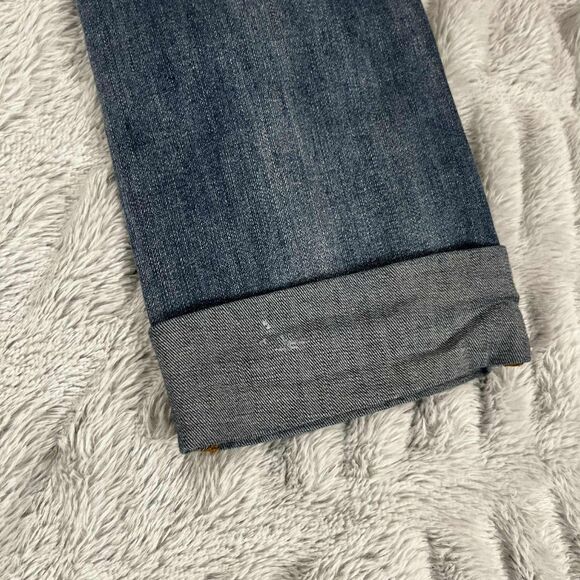 SO Jeans Women 7 Skinny Distressed Dark Wash Cuffed Denim Mid Rise Casual Boho - Picture 7 of 11